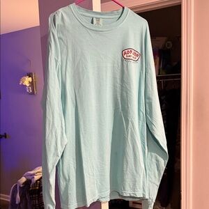 Men’s XXL Ron Jon Mint Green Long Sleeve Surf Shirt with Chest Patch